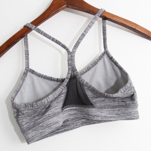Lululemon Flow Y Bra IV Mesh Racerback Gray Black Heathered Size 6 - Picture 10 of 11